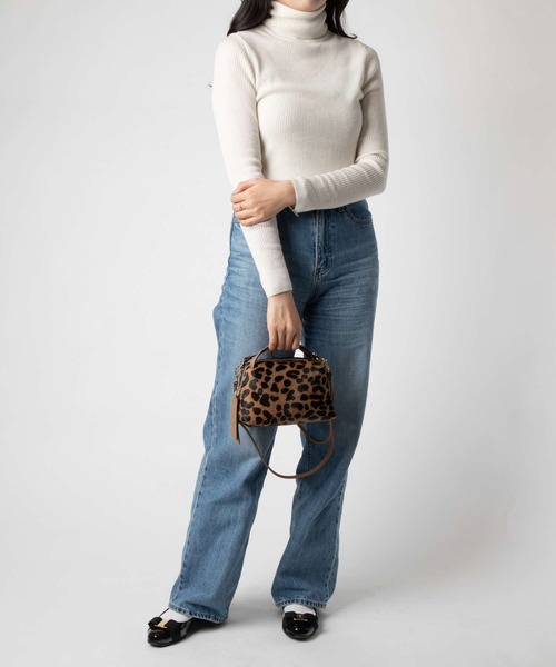 GIANNI CHIARINI（ジャンニ キアリーニ）の「GIANNI CHIARINI ALIFA S 2WAY  ジャンニ キアリーニ アリファ S ハンドバッグ ショルダー（ハンドバッグ・レディース・キャメル/ブラック・FREE）」の7枚目の写真