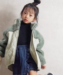 MAKE YOUR DAY | ボアキルト切替ブルゾン■80～140cm(ブルゾン)