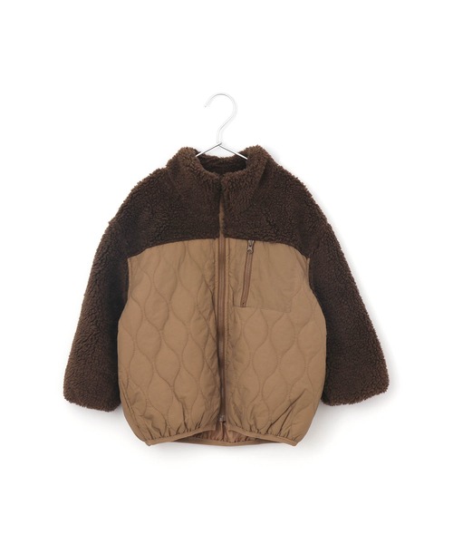 MAKE YOUR DAY（メイクユアデイ）の「ボアキルト切替ブルゾン■80～140cm（ブルゾン・キッズ・ブラウン/カーキ/ミント・90/100/80/120/110/130/140）」の13枚目の写真
