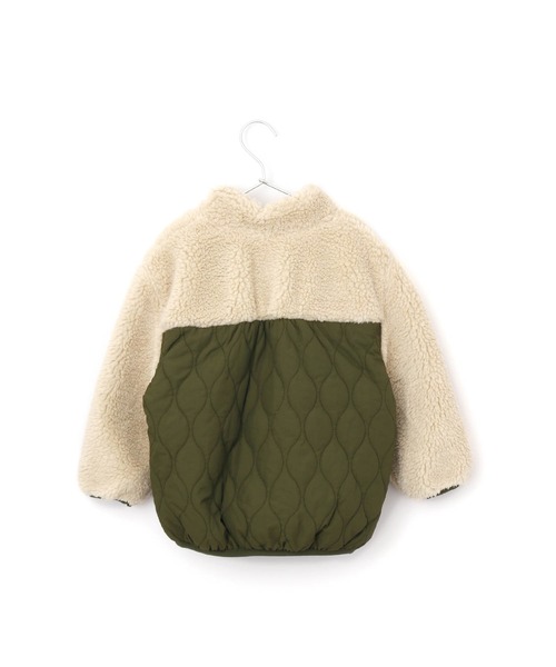 MAKE YOUR DAY（メイクユアデイ）の「ボアキルト切替ブルゾン■80～140cm（ブルゾン・キッズ・ブラウン/カーキ/ミント・90/100/80/120/110/130/140）」の15枚目の写真