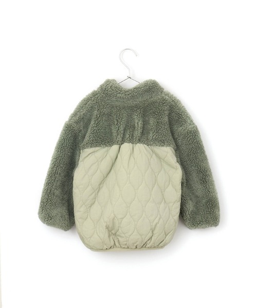 MAKE YOUR DAY（メイクユアデイ）の「ボアキルト切替ブルゾン■80～140cm（ブルゾン・キッズ・ブラウン/カーキ/ミント・90/100/80/120/110/130/140）」の10枚目の写真
