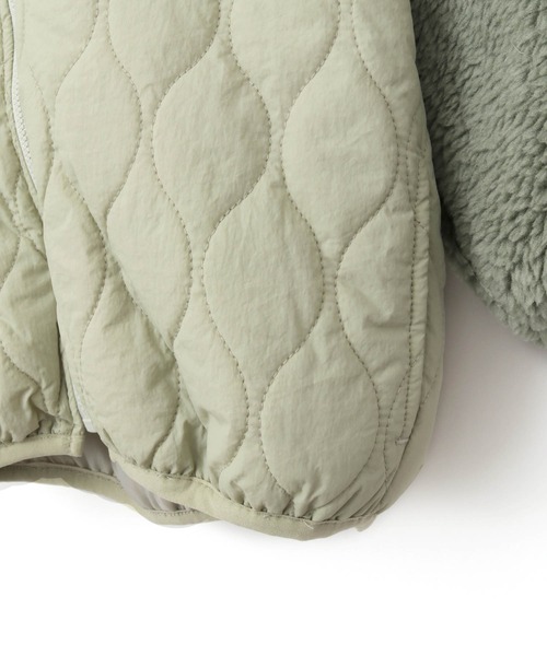 MAKE YOUR DAY（メイクユアデイ）の「ボアキルト切替ブルゾン■80～140cm（ブルゾン・キッズ・ブラウン/カーキ/ミント・90/100/80/120/110/130/140）」の7枚目の写真