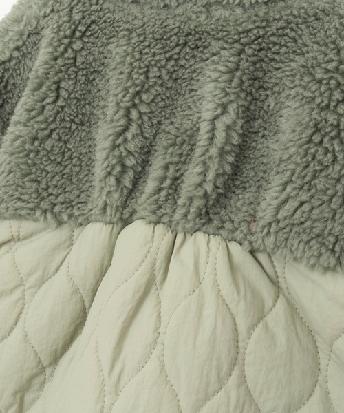 MAKE YOUR DAY（メイクユアデイ）の「ボアキルト切替ブルゾン■80～140cm（ブルゾン・キッズ・ブラウン/カーキ/ミント・90/100/80/120/110/130/140）」の14枚目の写真