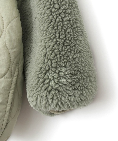 MAKE YOUR DAY（メイクユアデイ）の「ボアキルト切替ブルゾン■80～140cm（ブルゾン・キッズ・ブラウン/カーキ/ミント・90/100/80/120/110/130/140）」の12枚目の写真