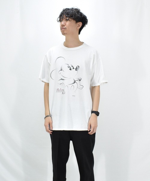 公式 激安通販 ヴィンテージ古着 90 S Mickey ミッキー プリント Tシャツ Usa製 Tシャツ カットソー Disney Vintage ディズニーヴィンテージ のファッション お得 Arenatheatre Net