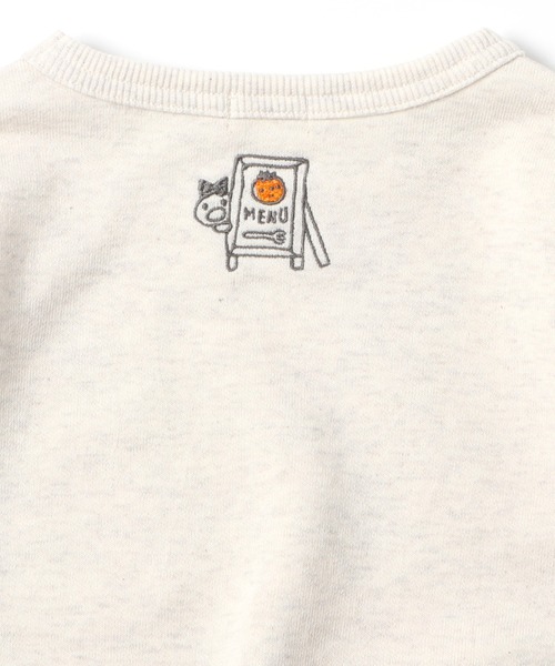 KP（ケーピー）の「【日本製】mimiちゃんオレンジレストランモチーフのトレーナー(100-130cm)（スウェット・キッズ・オレンジ/オートミール・110cm/100cm/120cm/130cm）」の7枚目の写真