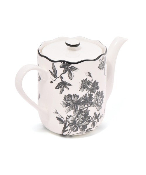 Francfranc（フランフラン）の「クラシックフラワー ティーポット ブラック（食器・レディース・ブラック・FREE）」の4枚目の写真