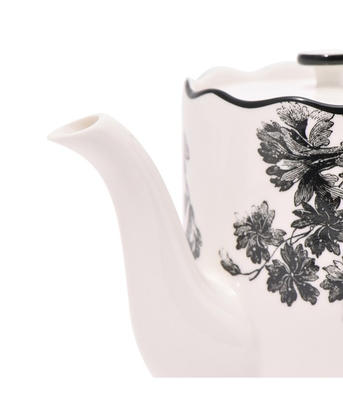 Francfranc（フランフラン）の「クラシックフラワー ティーポット ブラック（食器・レディース・ブラック・FREE）」の5枚目の写真