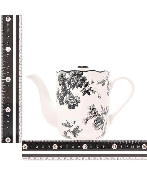 Francfranc（フランフラン）の「クラシックフラワー ティーポット ブラック（食器・レディース・ブラック・FREE）」の9枚目の写真