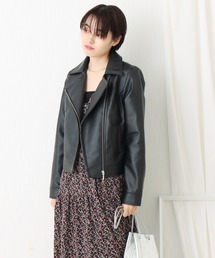 libelle more | フェイクレザー ライダースジャケット(ライダースジャケット)
