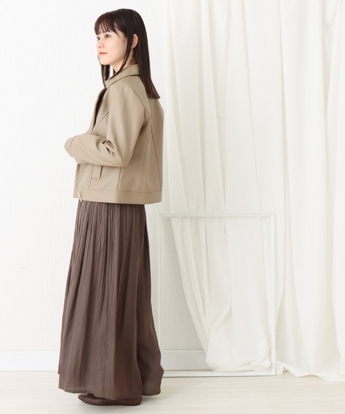 libelle more(リベル モア)の「フェイクレザー ライダースジャケット(ライダースジャケット・レディース・ブラック/ベージュ/アイボリー・L/M)」の19枚目の写真