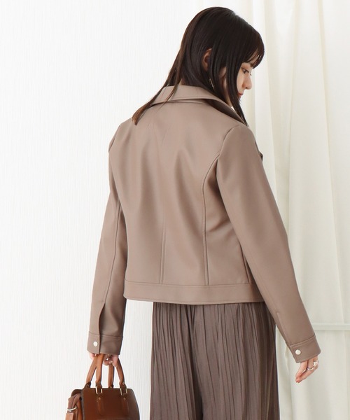 libelle more(リベル モア)の「フェイクレザー ライダースジャケット(ライダースジャケット・レディース・ブラック/ベージュ/アイボリー・L/M)」の20枚目の写真