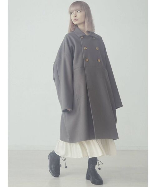 merry jenny（メリージェニー）の「more more loose コート（チェスターコート・レディース・ブラック/ベージュ/ネイビー/オリーブ・FREE）」の11枚目の写真
