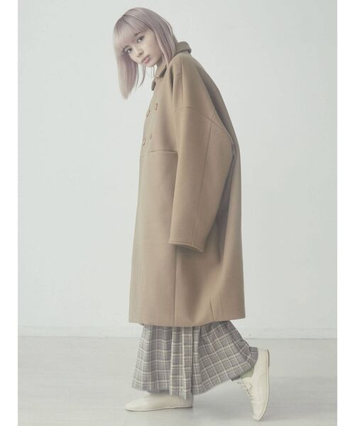 merry jenny（メリージェニー）の「more more loose コート（チェスターコート・レディース・ブラック/ベージュ/ネイビー/オリーブ・FREE）」の19枚目の写真