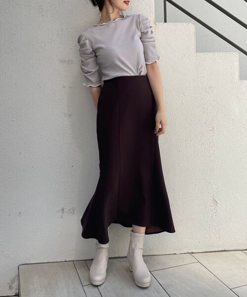 MAJESTIC LEGON(マジェスティックレゴン)の「スタイルアップマーメイドスカート(スカート・レディース・ブラック/ブラウン/ピンク/アイボリー・SMALL/MEDIUM)」の16枚目の写真