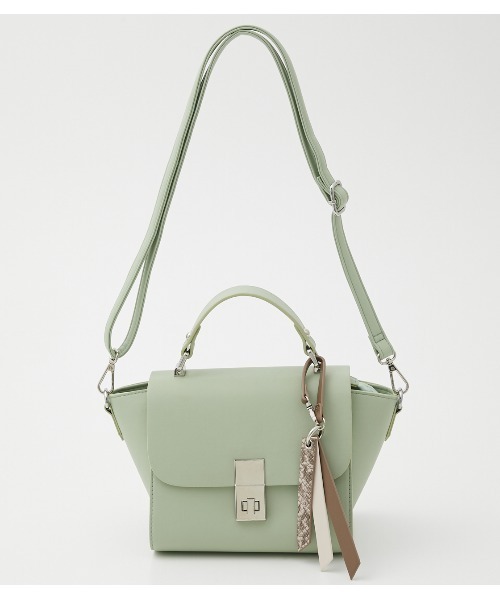 AZUL by moussy(アズールバイマウジー)の「CHARM SET HAND BAG/チャームセットハンドバッグ(ショルダーバッグ・レディース・ライトグリーン/ブラック/ベージュ・FREE)」の20枚目の写真