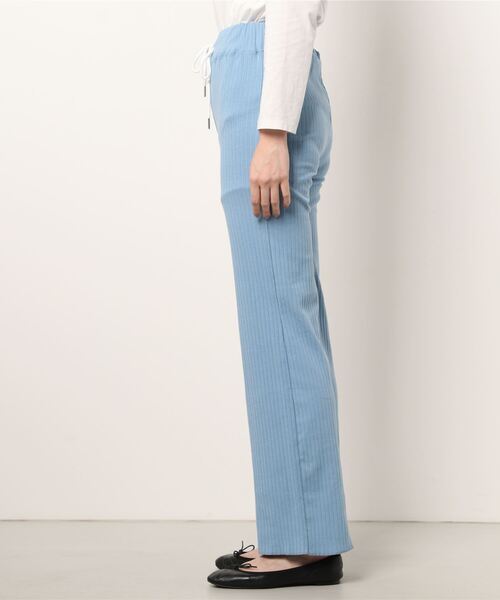 WC（ダブル シー）の「リブイージーパンツ（スラックス・レディース・ブラック/サックスブルー・FREE）」の4枚目の写真