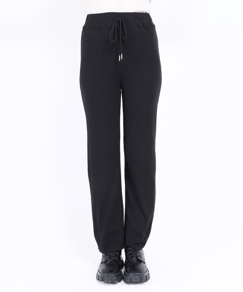 WC（ダブル シー）の「リブイージーパンツ（スラックス・レディース・ブラック/サックスブルー・FREE）」の7枚目の写真