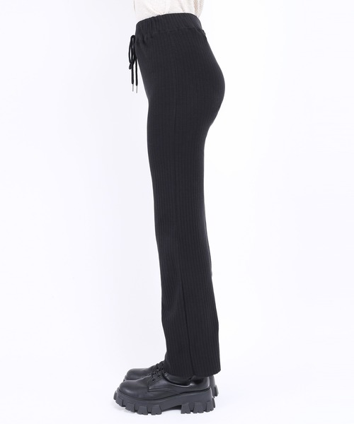 WC（ダブル シー）の「リブイージーパンツ（スラックス・レディース・ブラック/サックスブルー・FREE）」の5枚目の写真