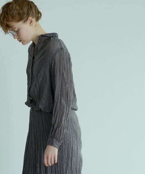 PUAL CE CIN（ピュアルセシン）の「【Du noir】ワッシャー加工スカート（スカート・レディース・チャコールグレー/ベージュ・FREE）」の12枚目の写真