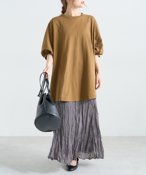 PUAL CE CIN（ピュアルセシン）の「【Du noir】ワッシャー加工スカート（スカート・レディース・チャコールグレー/ベージュ・FREE）」の22枚目の写真