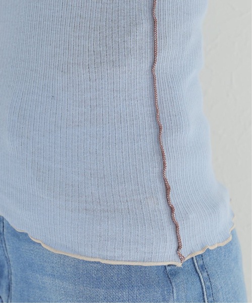 BASERANGE（ベースレンジ）の「【BASERANGE/ベースレンジ】PRE VEIN LONGSLEEVE：カットソー（Tシャツ/カットソー・レディース・アイボリー/ブルー・SMALL）」の20枚目の写真