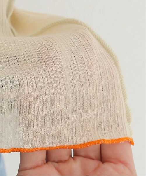 BASERANGE（ベースレンジ）の「【BASERANGE/ベースレンジ】PRE VEIN LONGSLEEVE：カットソー（Tシャツ/カットソー・レディース・アイボリー/ブルー・SMALL）」の7枚目の写真