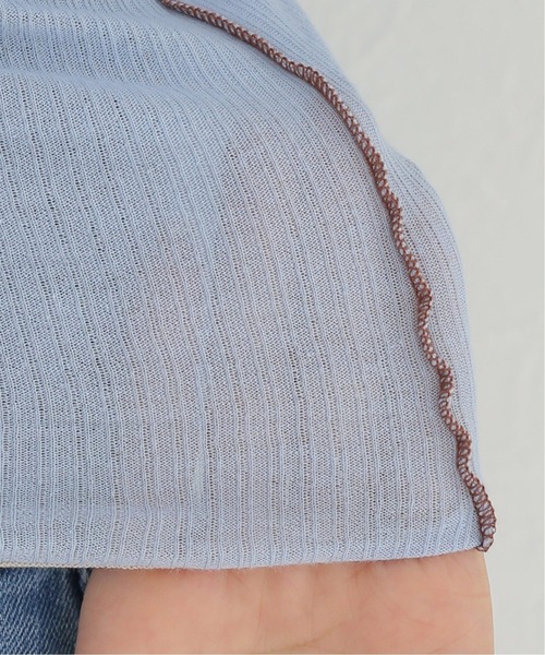 BASERANGE（ベースレンジ）の「【BASERANGE/ベースレンジ】PRE VEIN LONGSLEEVE：カットソー（Tシャツ/カットソー・レディース・アイボリー/ブルー・SMALL）」の18枚目の写真