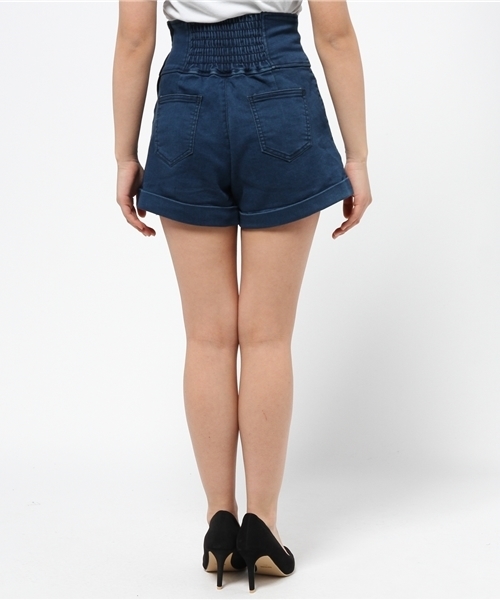 WEGO（ウィゴー）の「WEGO/レースアップショートパンツ（デニムパンツ・レディース・インディゴブルー/ライトインディゴブルー/ホワイト・FREE）」の13枚目の写真