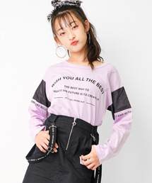 RiCO SUCRE（リコシュクレ）の「バッククロスロングTシャツ（Tシャツ/カットソー）」