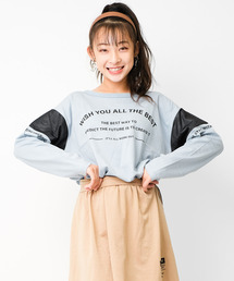 RiCO SUCRE（リコシュクレ）の「バッククロスロングTシャツ（Tシャツ/カットソー）」