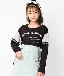 RiCO SUCRE（リコシュクレ）の「バッククロスロングTシャツ（Tシャツ/カットソー）」