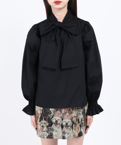 PHILLY（フィリー）の「リボン付き長袖ブラウス（シャツ/ブラウス・レディース・ホワイト/ブラック・FREE）」の7枚目の写真