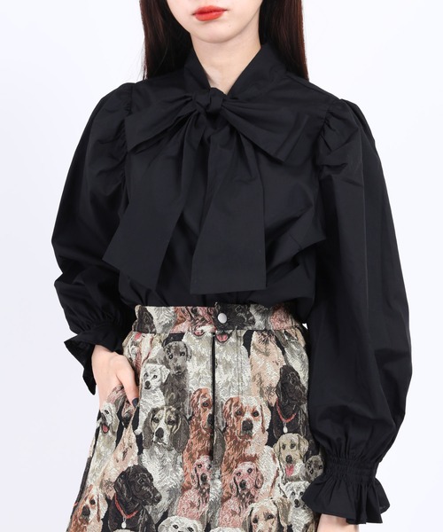 PHILLY（フィリー）の「リボン付き長袖ブラウス（シャツ/ブラウス・レディース・ホワイト/ブラック・FREE）」の15枚目の写真