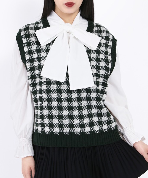 PHILLY（フィリー）の「リボン付き長袖ブラウス（シャツ/ブラウス・レディース・ホワイト/ブラック・FREE）」の13枚目の写真