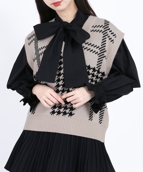 PHILLY（フィリー）の「リボン付き長袖ブラウス（シャツ/ブラウス・レディース・ホワイト/ブラック・FREE）」の14枚目の写真