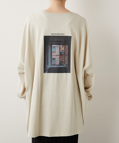 CIAOPANIC TYPY（チャオパニックティピー）の「バックフォトスーパーBIGチュニックTee（Tシャツ/カットソー・レディース・チャコールグレー/オフホワイト/オレンジ/グレー系その他・ONE SIZE）」の22枚目の写真