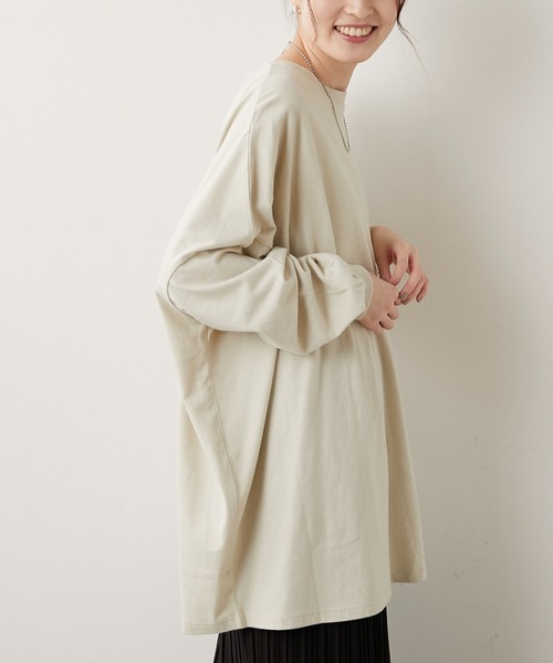 CIAOPANIC TYPY（チャオパニックティピー）の「バックフォトスーパーBIGチュニックTee（Tシャツ/カットソー・レディース・チャコールグレー/オフホワイト/オレンジ/グレー系その他・ONE SIZE）」の12枚目の写真