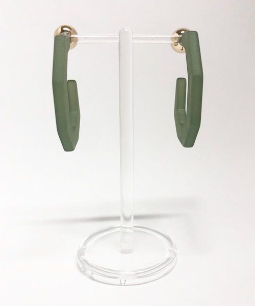 KONVINI(コンビニ)の「【ALP 】2wayアクリルピアス / 10007(ピアス(両耳用)・レディース・ホワイト/ベージュ/グリーン/ブルーグレー/ブラウン・FREE)」の13枚目の写真