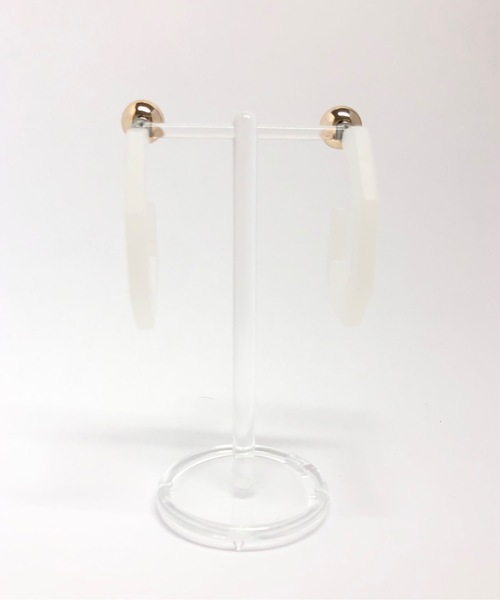 KONVINI(コンビニ)の「【ALP 】2wayアクリルピアス / 10007(ピアス(両耳用)・レディース・ホワイト/ベージュ/グリーン/ブルーグレー/ブラウン・FREE)」の7枚目の写真