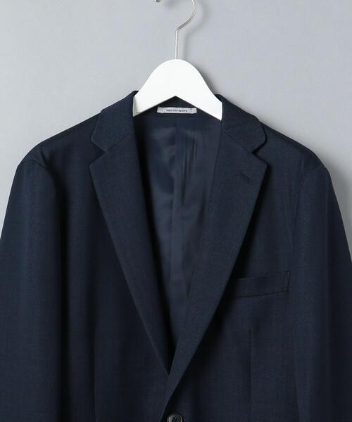 WORK TRIP OUTFITS GREEN LABEL RELAXING（ワークトリップアウトフィッツグリーンレーベル リラクシング）の「WTO シャンブレー スリム スーツジャケット -ウォッシャブル・防シワ・ストレッチ- ＊＊（スーツジャケット・メンズ・ネイビー/ダークブラウン・L/48/XS/42/S/44/XL/50/M/46/XXS/40）」の13枚目の写真