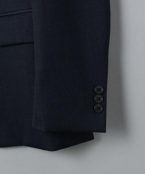 WORK TRIP OUTFITS GREEN LABEL RELAXING（ワークトリップアウトフィッツグリーンレーベル リラクシング）の「WTO シャンブレー スリム スーツジャケット -ウォッシャブル・防シワ・ストレッチ- ＊＊（スーツジャケット・メンズ・ネイビー/ダークブラウン・L/48/XS/42/S/44/XL/50/M/46/XXS/40）」の14枚目の写真