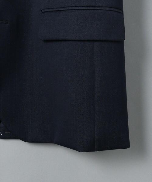 WORK TRIP OUTFITS GREEN LABEL RELAXING（ワークトリップアウトフィッツグリーンレーベル リラクシング）の「WTO シャンブレー スリム スーツジャケット -ウォッシャブル・防シワ・ストレッチ- ＊＊（スーツジャケット・メンズ・ネイビー/ダークブラウン・L/48/XS/42/S/44/XL/50/M/46/XXS/40）」の15枚目の写真