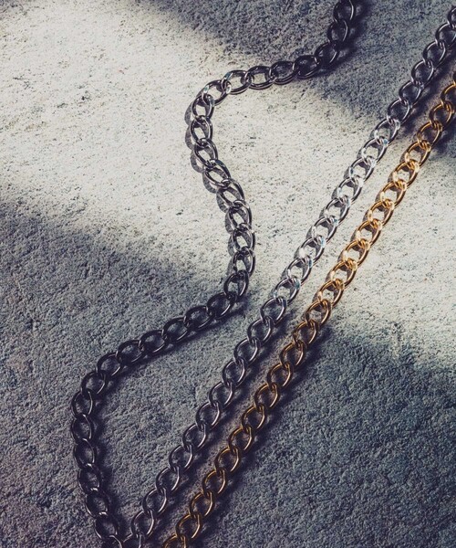 and cloud（アンドクラウド）の「Curb Chain Necklace S（ネックレス・レディース・ブラック/シルバー/イエローゴールド・FREE）」の2枚目の写真