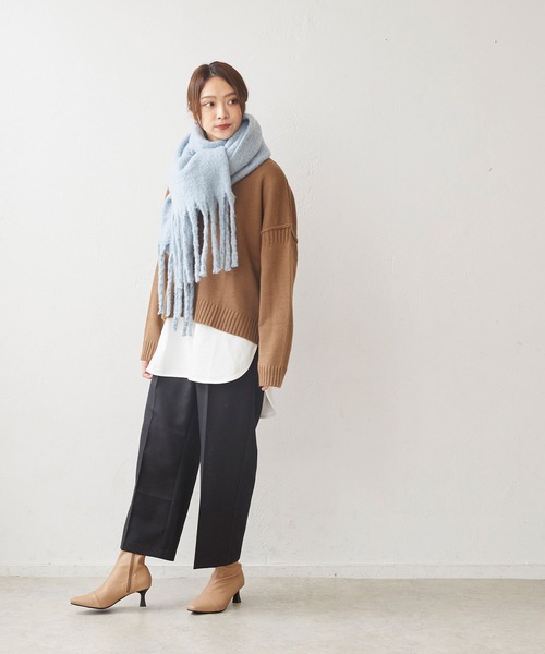 menue(メヌエ)の「ストレートチップストレッチブーツ(ブーツ・レディース・アイボリー/ブラック/ベージュ/ガンメタ・XS/S/M/L/LL/3L)」の20枚目の写真
