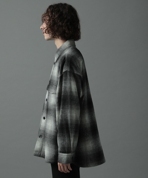 HARE（ハレ）の「シャギーオンブレチェックシャツ(HARE)（シャツ 