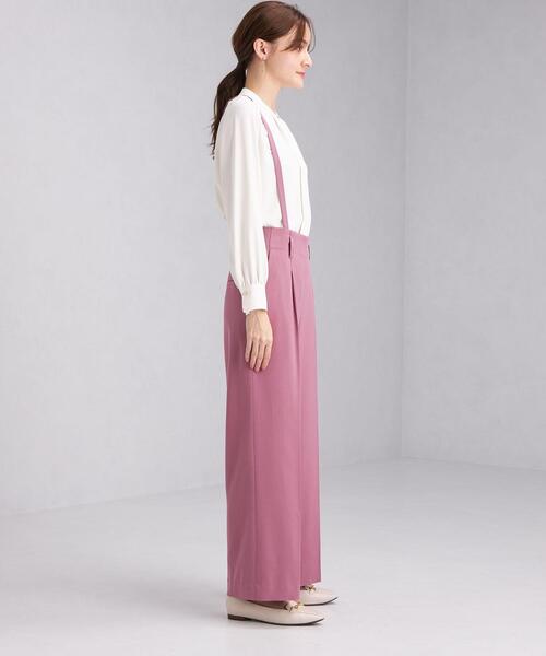 green label relaxing(グリーンレーベルリラクシング)の「B サージ ワイド パンツ(その他パンツ・レディース・オフホワイト/ピンク/コバルトブルー/ネイビー・44/46/40/38/42/36/34)」の6枚目の写真