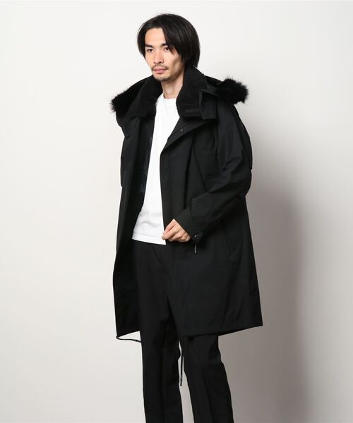 junhashimoto（ジュンハシモト）の「junhashimoto（ジュンハシモト）4WAY WRAP MODS COAT ラップモッズコート（ステンカラーコート・メンズ・ブラック/キャメル・4/3/5）」の19枚目の写真