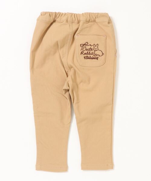 kladskap（クレードスコープ）の「ウサギ刺しゅうロング丈テーパードパンツ（その他パンツ・キッズ・ネイビー/ベージュ・120cm/100cm/110cm/90cm）」の3枚目の写真
