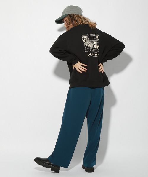 PBLIM（ページボーイリム）の「【PAGEBOYLIM】センダハナコラボダイナーグラフィック（スウェット・レディース・ブラック/グレー・MEDIUM/LARGE）」の8枚目の写真